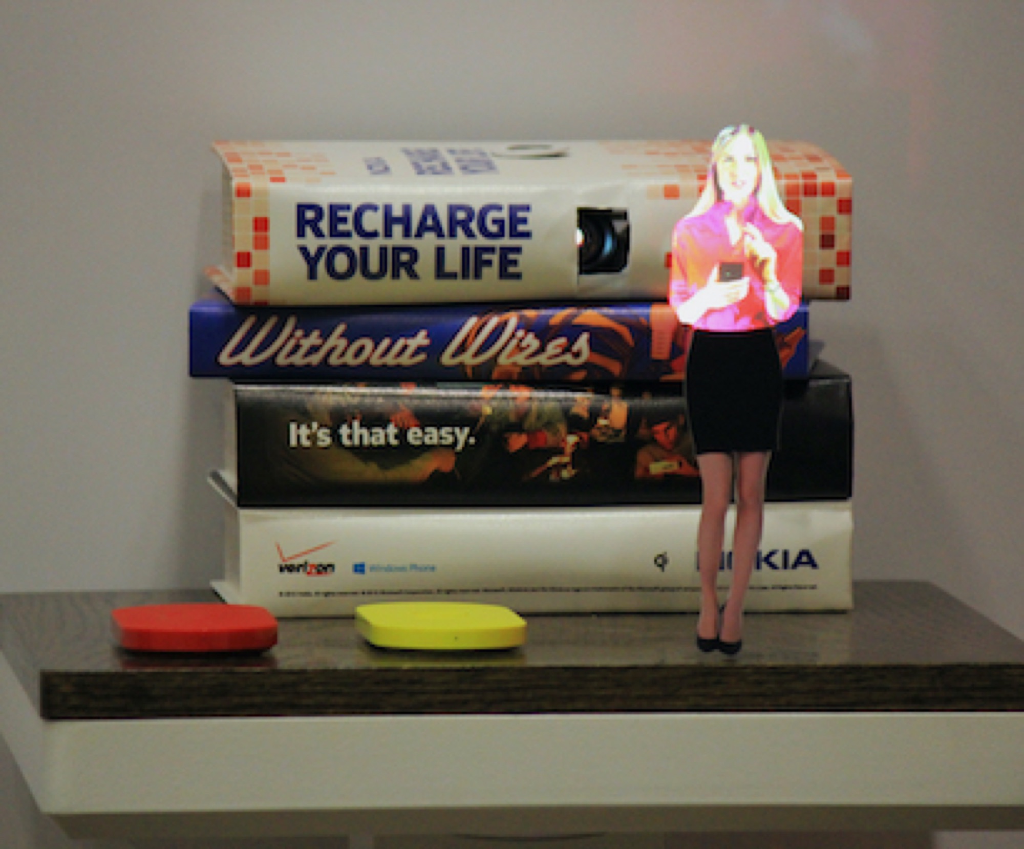 Promoting wireless charging before anyone knew it was available.